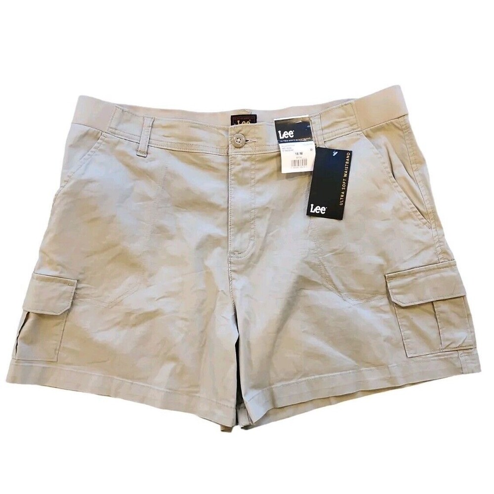 Lee‎ Women's Mushroom Mid-Rise Cargo Shorts Size 18M
